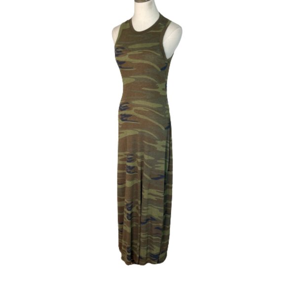 Alternative Dresses & Skirts - Alternative Women's Maxi Dress S Small Green Camo Stretch Knit